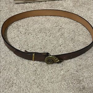 Vintage Brass belt buckle on belt
